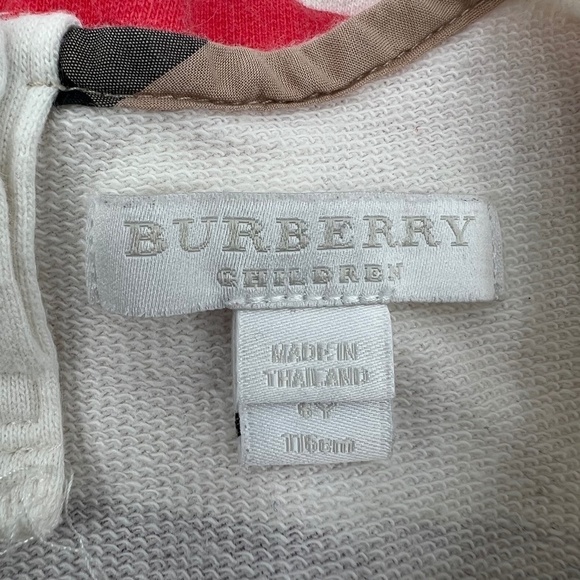 Burberry Children Red White Sleeveless Side Pockets Striped Mini Dress Size 6 - Picture 2 of 9